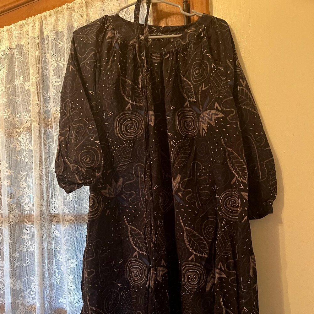 Gudrun Sjoden Cotton Floral Dress with tie belt. Medium. EUC. $60